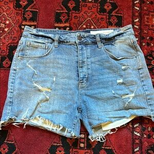 Dillard Treasures and Bond Foster Boyfriend Distressed Shorts